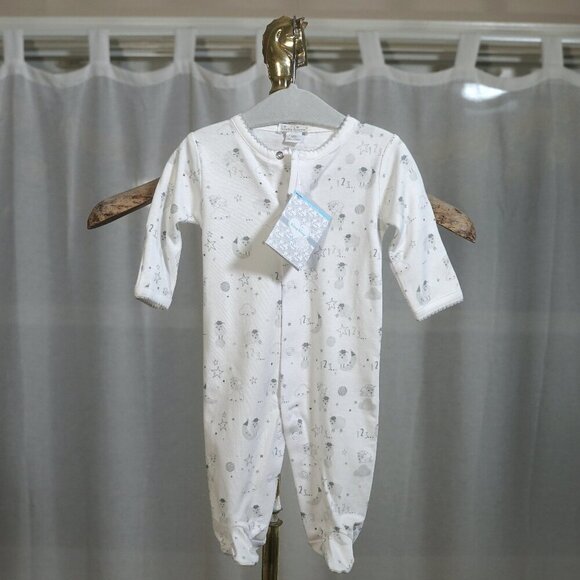 NWT Kissy Kissy White Grey Sheep Footie Onesie - Picture 1 of 5